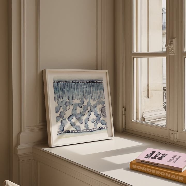 dicot leaf cross section abstract watercolor framed print