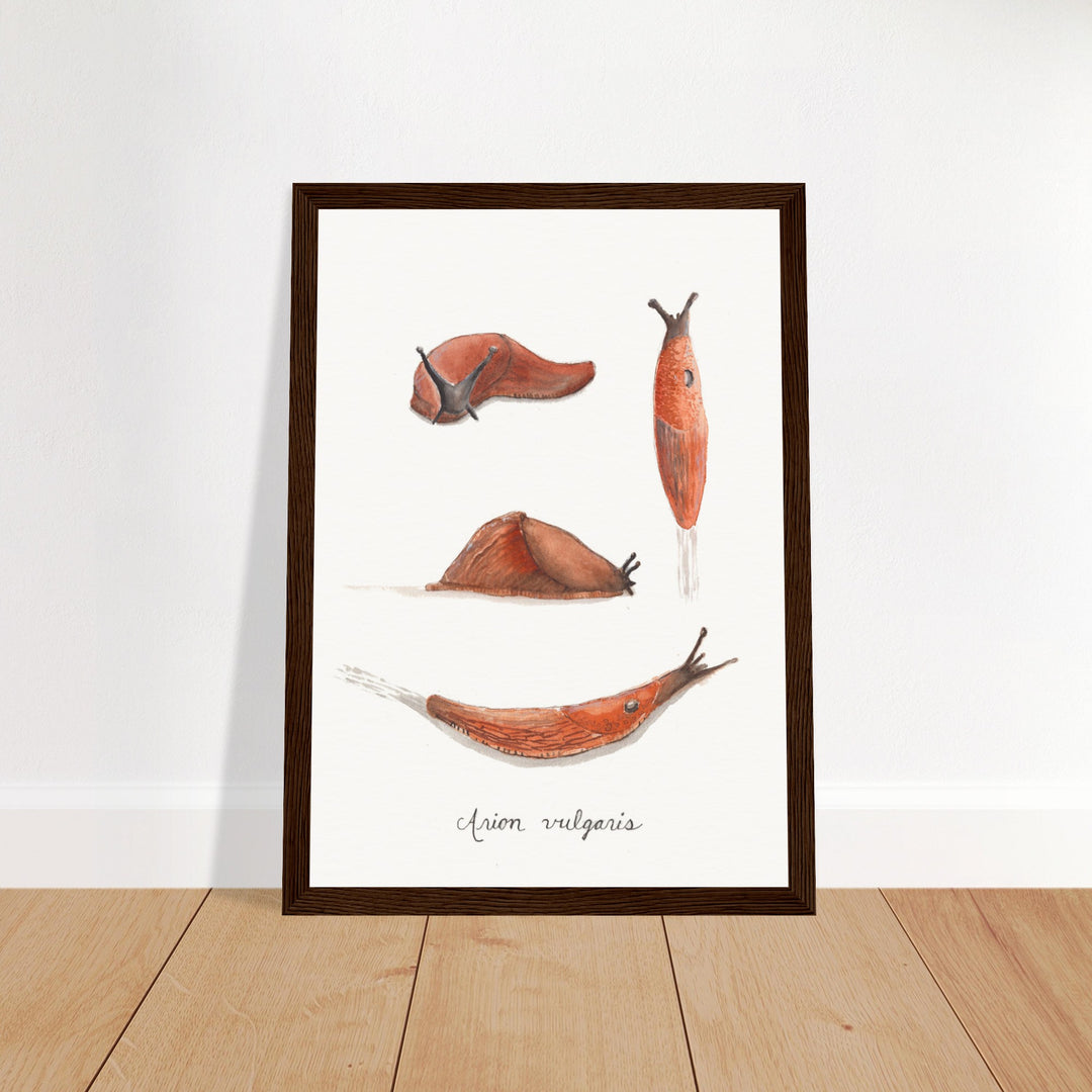 slug art print with black frame