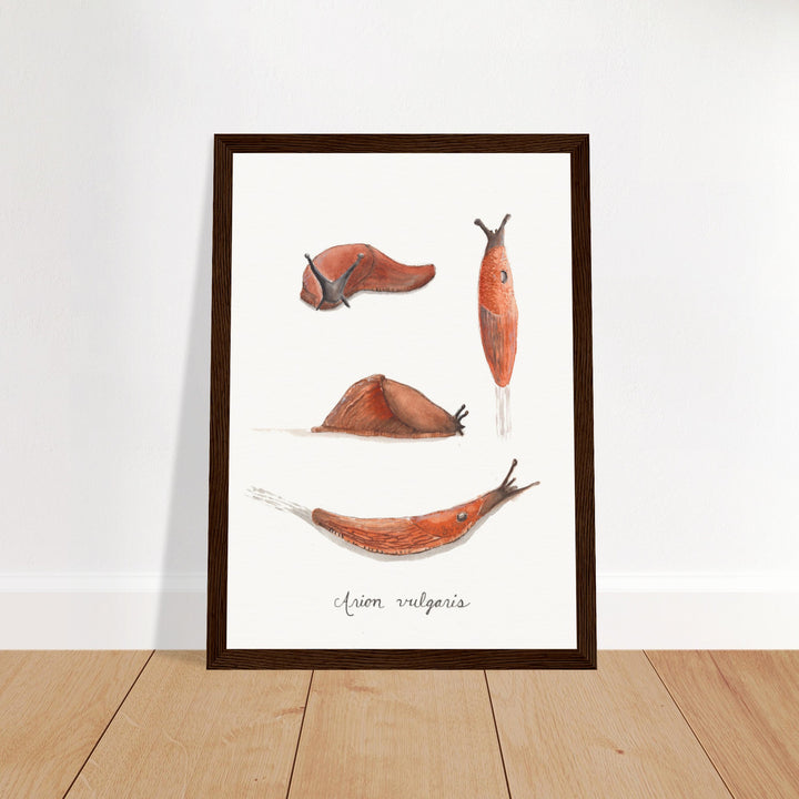 slug art print with black frame