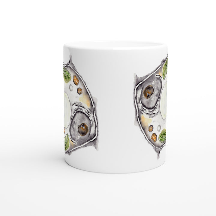 plant cell abstract watercolor coffee mug by ontogenie
