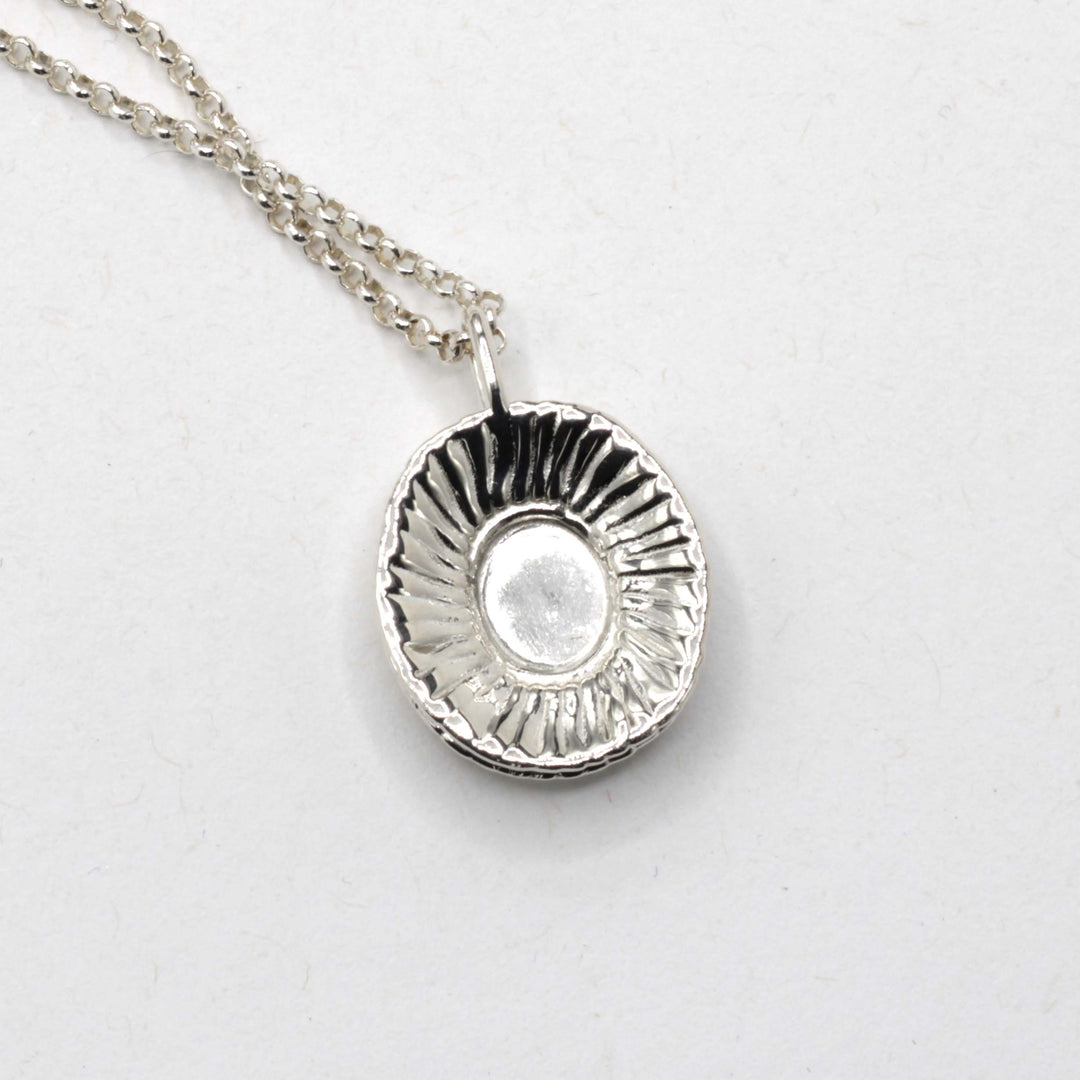 small ehux (emiliania huxleyi) pendant in silver