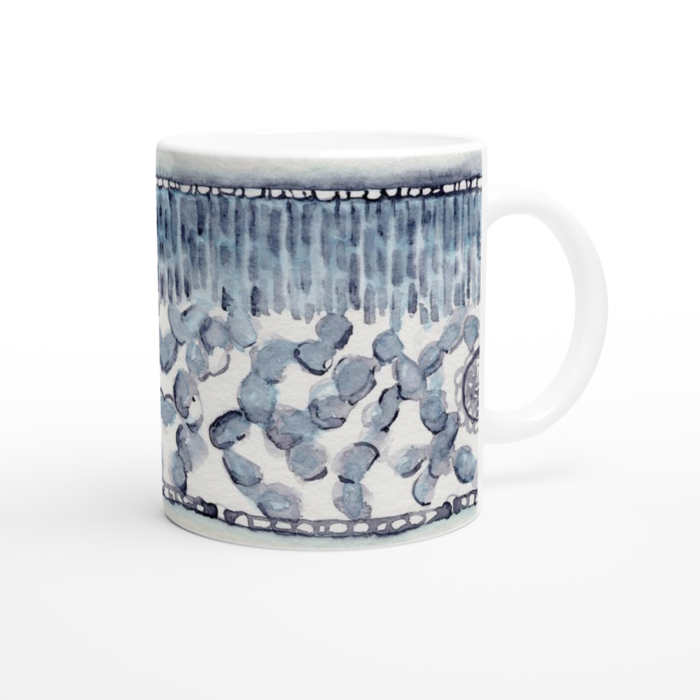 plant anatomy dicot leaf cross section abstract watercolor printed ceramic mug