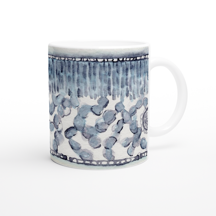 plant anatomy dicot leaf cross section abstract watercolor printed ceramic mug
