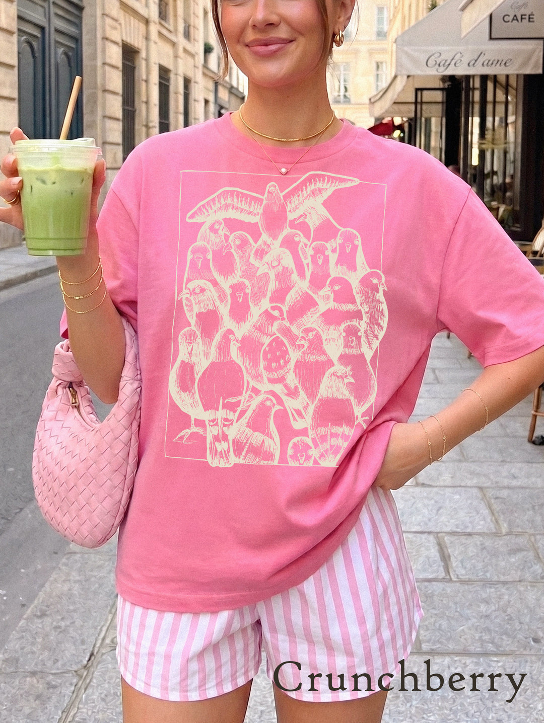 pigeon comfort colors tshirt crunchberry