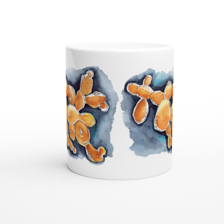 budding yeast watercolor design on mug by ontogenie