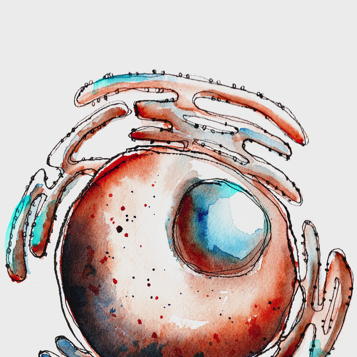 animation of cell nucleus watercolor painting by ontogenie