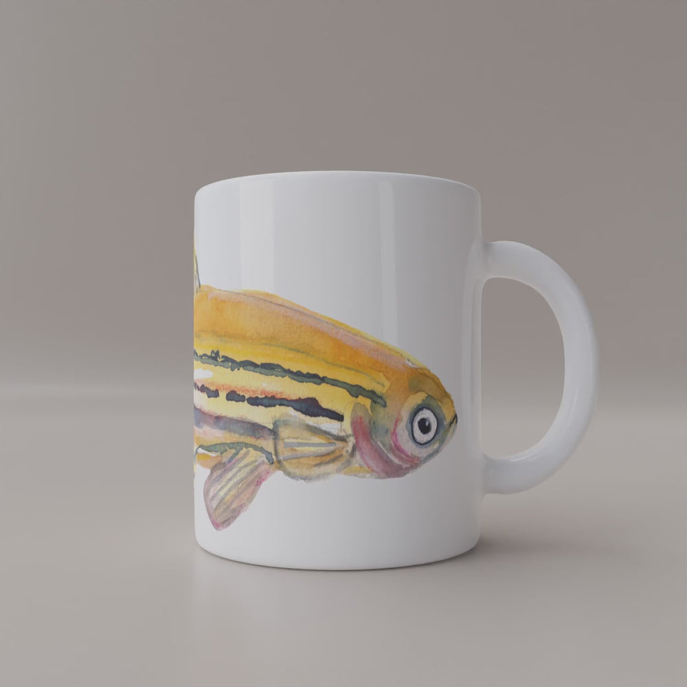 zebrafish watercolor mug rotation video by ontogenie