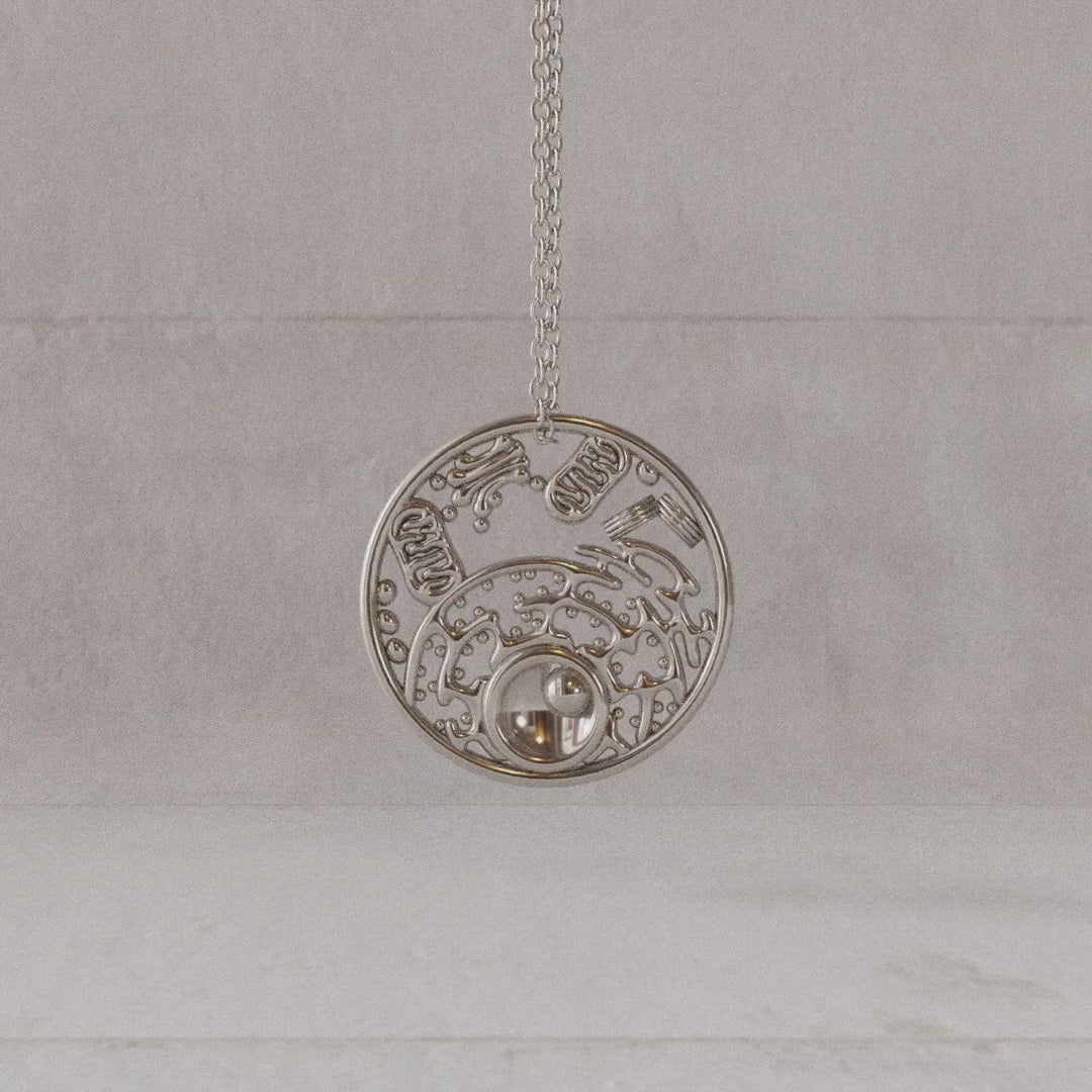 Animal cell pendant rotation video sterling silver Ontogenie