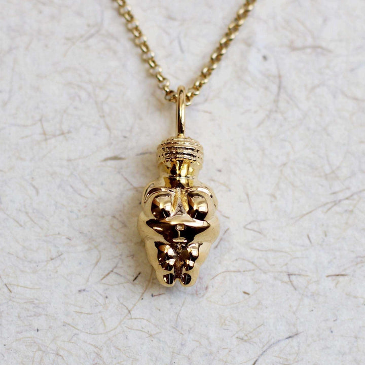 Venus of Willendorf Pendant 14K gold plated brass Ontogenie