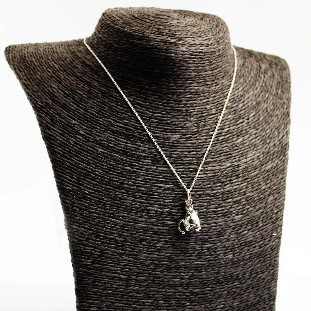 Anglerfish Necklace Marine Biology Jewelry in silver by Ontogenie