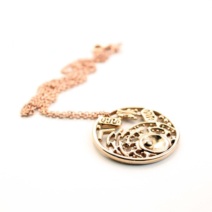 biology inspired Animal cell pendant in polished bronze by Ontogenie Science Jewelry