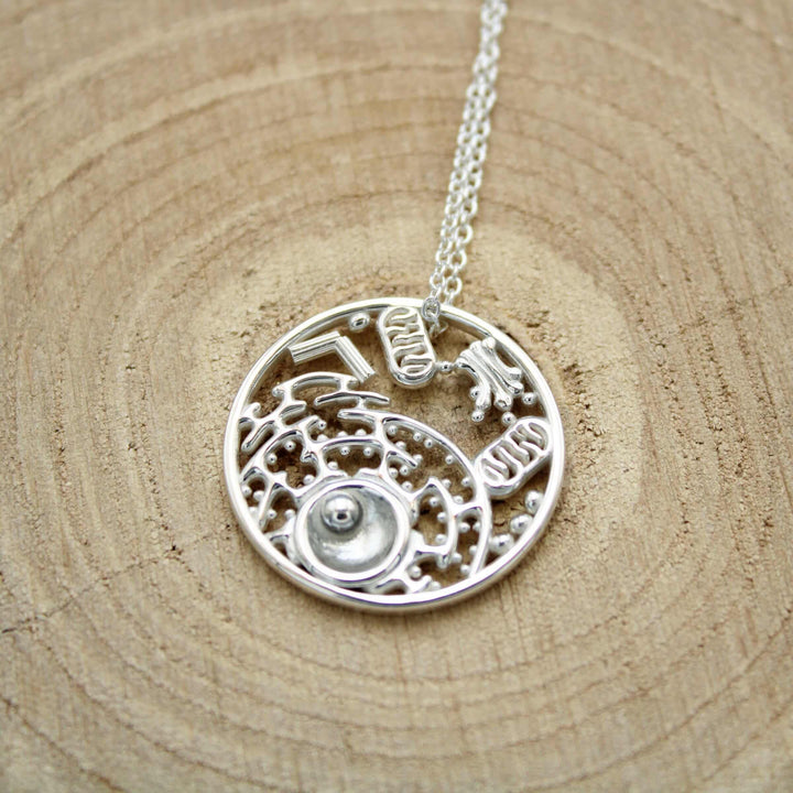 Animal cell pendant in sterling silver Ontogenie Science Jewelry