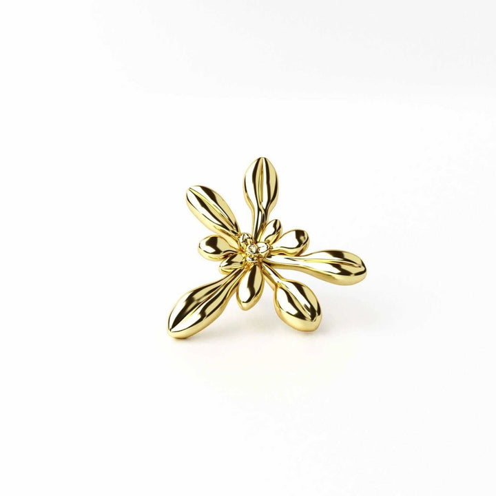 Arabidopsis thaliana Lapel Pin [Ontogenie Science Jewelry] 14K gold plated brass