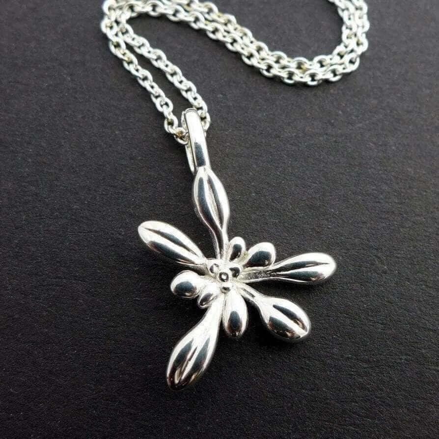 Arabidopsis thaliana Rosette small Pendant [Ontogenie Science Jewelry] sterling silver