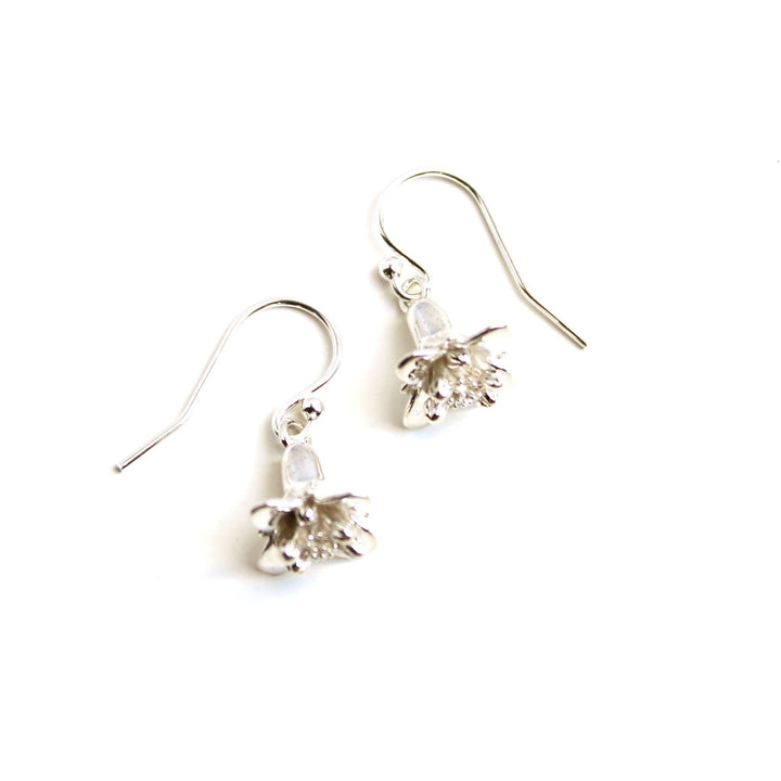 arabidopsis flower earrings sterling silver