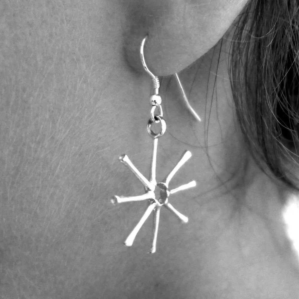 Asterionella Diatom Earrings [Ontogenie Science Jewelry] 