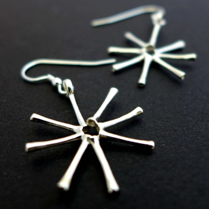 Asterionella Diatom Earrings [Ontogenie Science Jewelry] sterling silver 