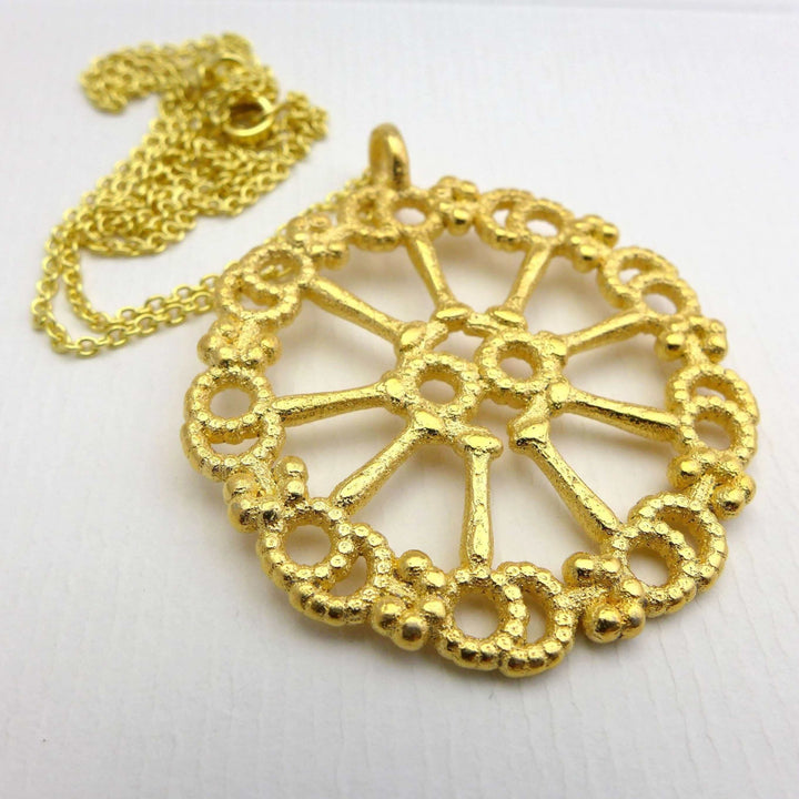 Axoneme Cytoskeleton Pendant [Ontogenie Science Jewelry] Gold-plated steel