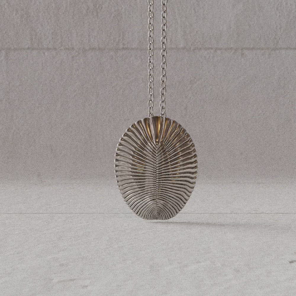 sterling silver dickinsonia fossil pendant rotate video