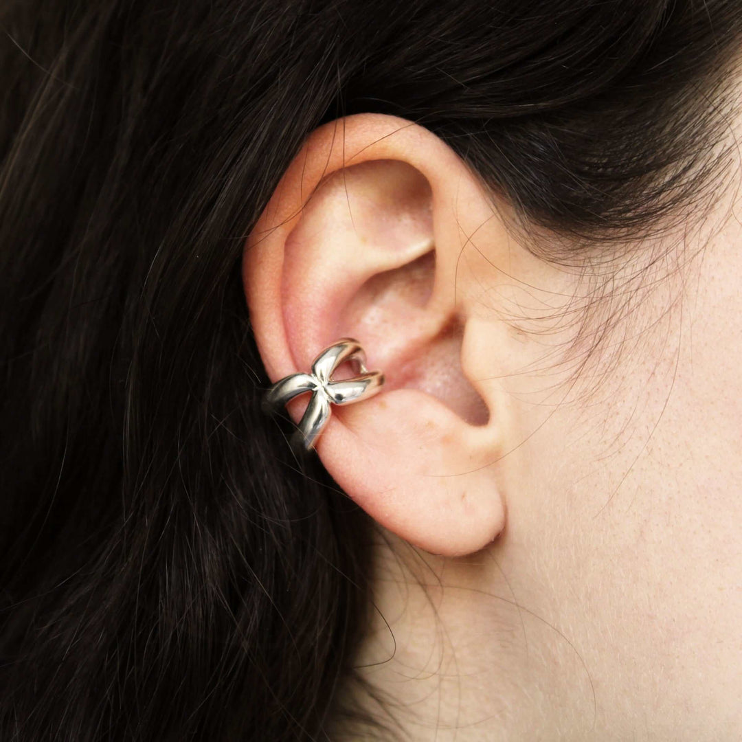 Sterling Silver Chromosome Ear Cuff by Ontogenie Science Jewelry