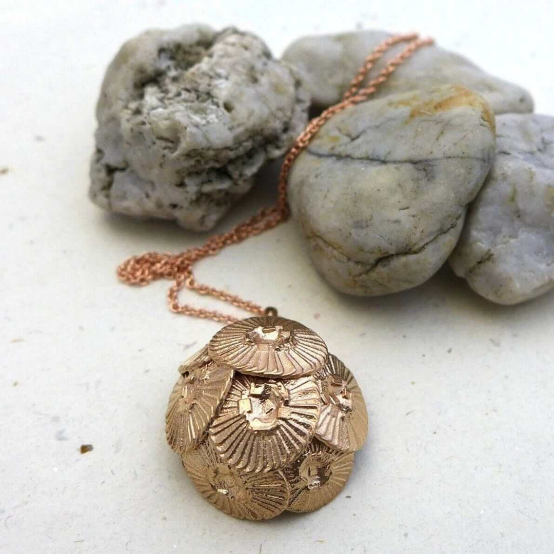 Coccolithophore coccolithus pendant bronze  [Ontogenie Science Jewelry]