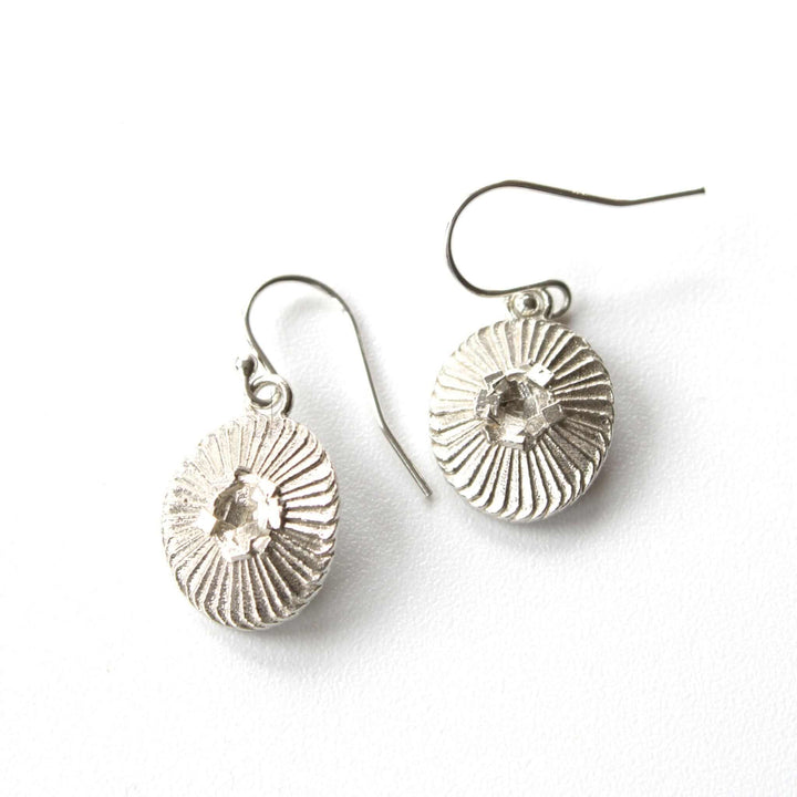Coccolithus earrings sterling silver ontogenie science jewelry