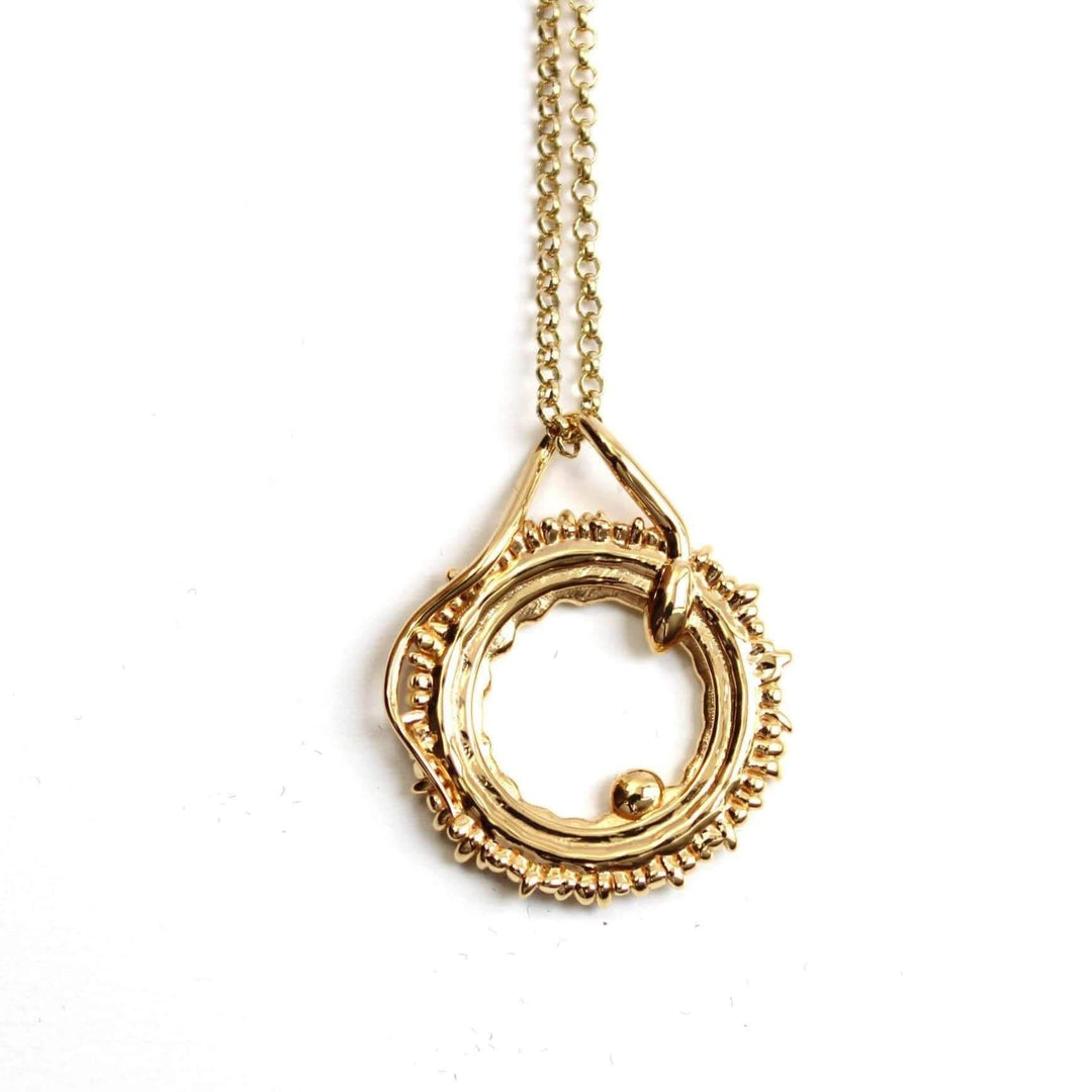 conception fertility pendant in 14K goldplated brass  [Ontogenie Science Jewelry]