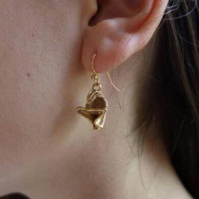Dailyatia Small Shelly Fossil Earrings [Ontogenie Science Jewelry]