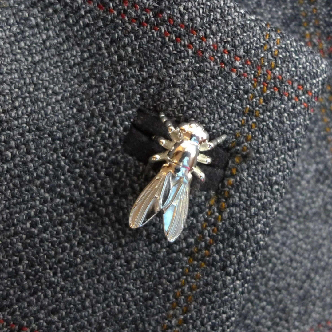Drosophila Fruit Fly Lapel Pin Lapel Pin [Ontogenie Science Jewelry] sterling silver 