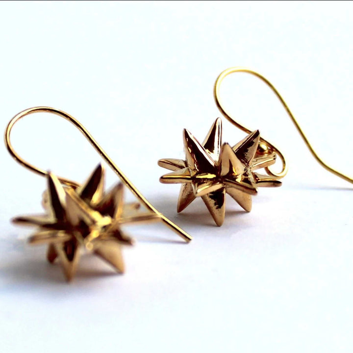 Fröbelstern Earrings - German Christmas Star [Ontogenie Science Jewelry] Froebel Star