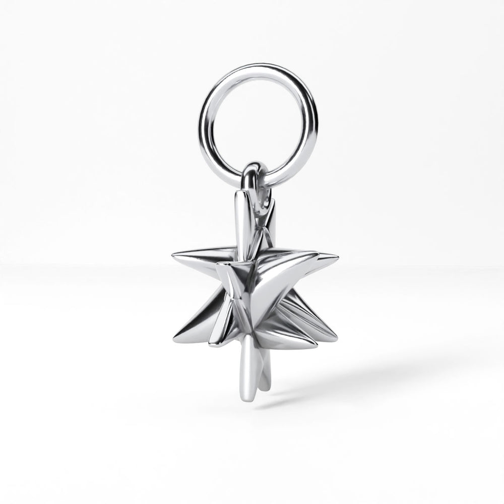 german christmas star charm froebelstern charm ontogenie science jewelry in sterling silver