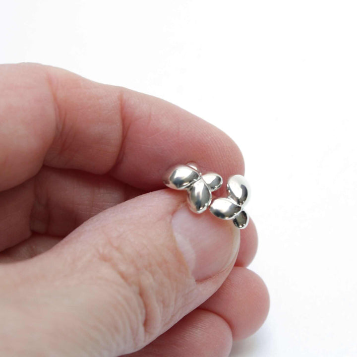 Duckweed Lemna minor earrings in sterling silver by Ontogenie Science Jewelry