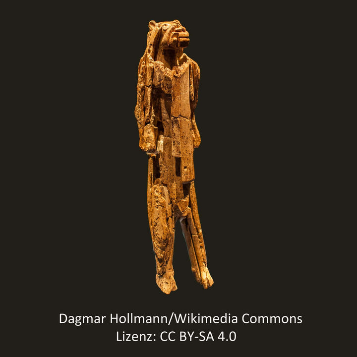 Photo of original Lion Man sculpture by Dagmar Hollmann