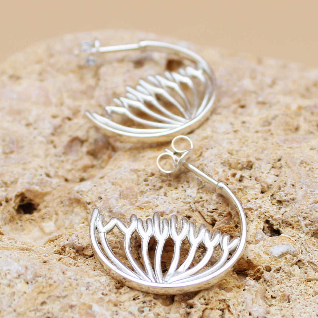 Mitosis anaphase hoop earrings by ontogenie science jewelry