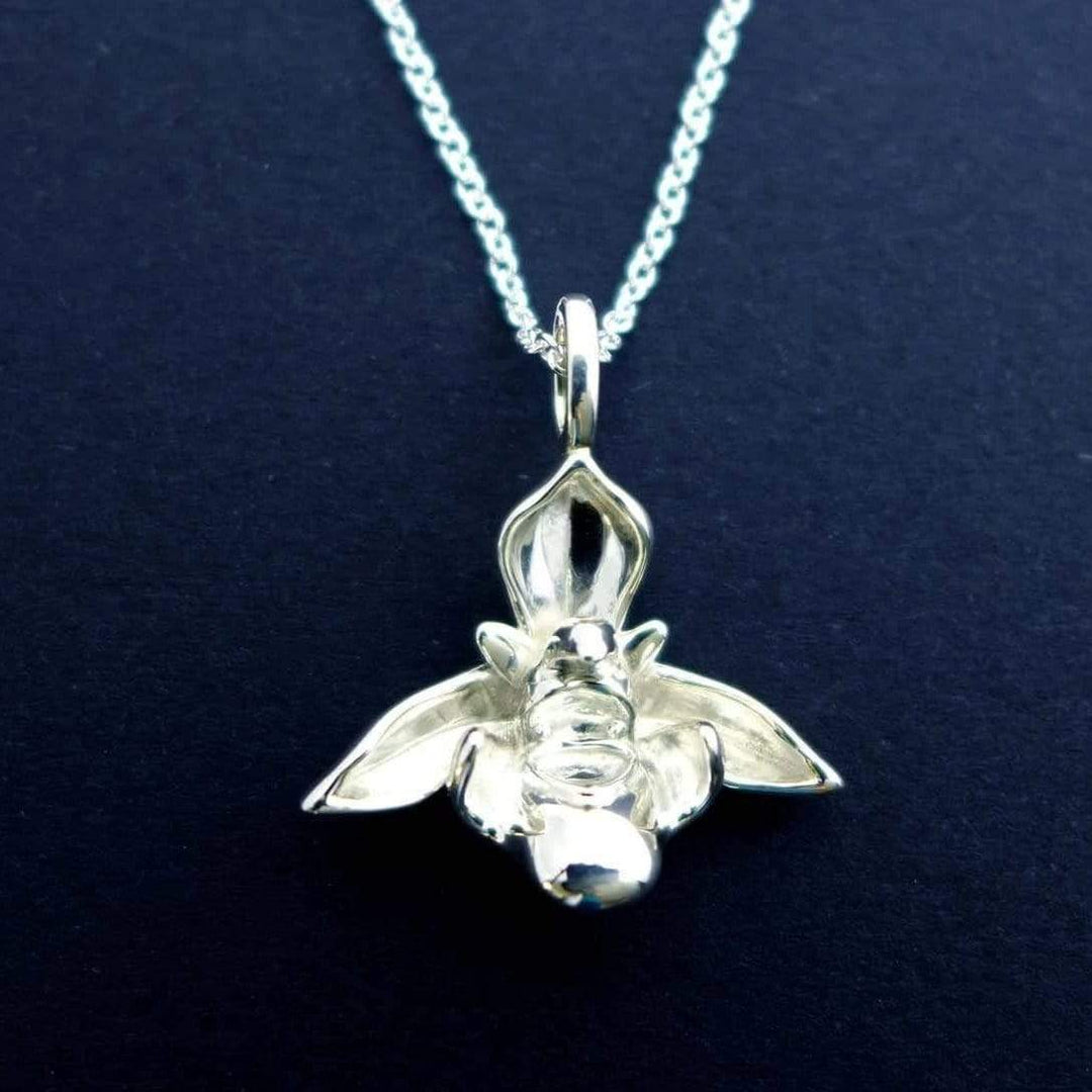 Bee Orchid Pendant [Ontogenie Science Jewelry] sterling silver 40 cm/16 in 