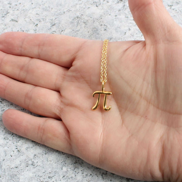 Pi Math Necklace in 14K gold plated brass Ontogenie