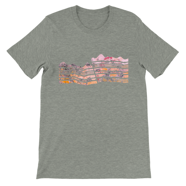 dip slip fault geology t-shirt design by ontogenie science jewelry