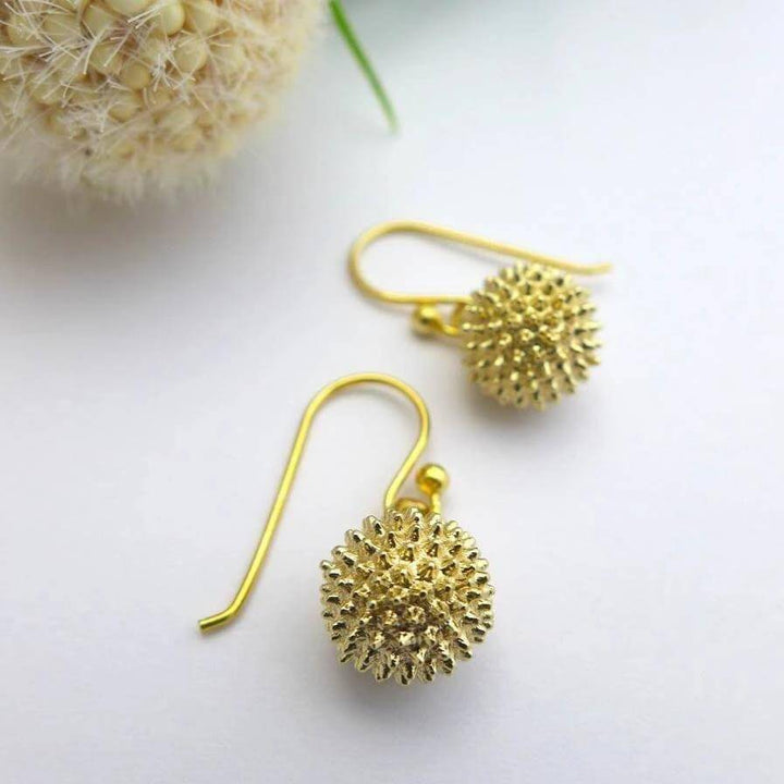 Ragweed Pollen Earrings [Ontogenie Science Jewelry] botanical earrings