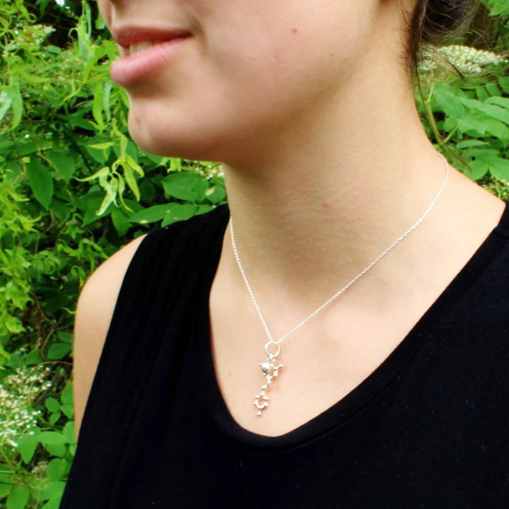 Wine Resveratrol Charm Pendant [Ontogenie Science Jewelry] chemistry necklace