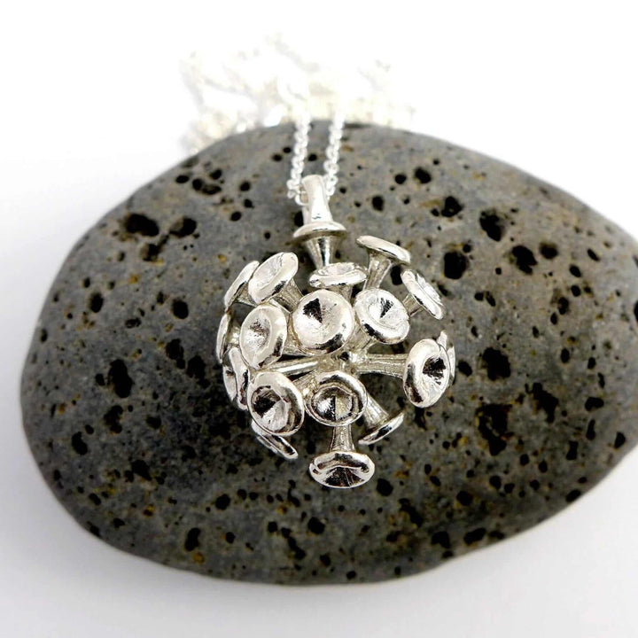Coccolithophore 'Discosphaera' Pendant sterling silver  [Ontogenie Science Jewelry]