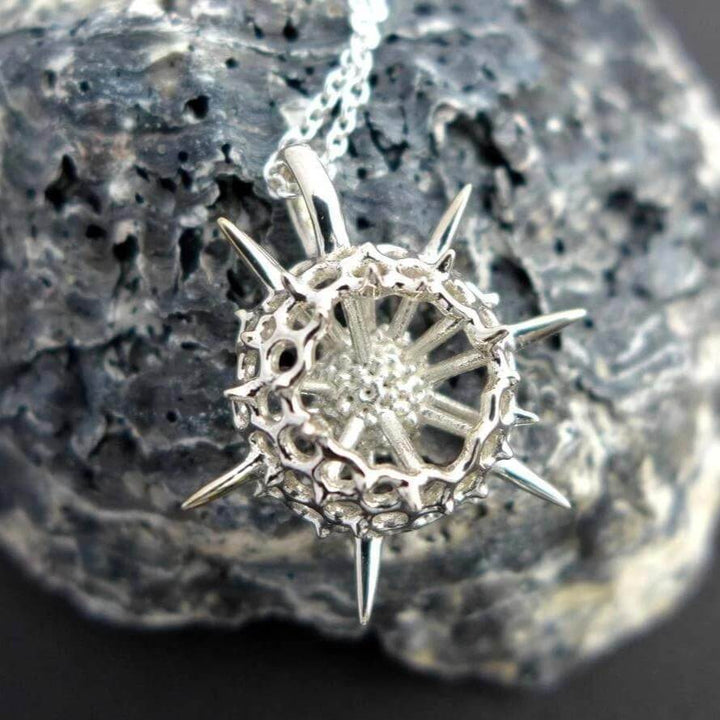 Spumellaria Radiolarian small Pendant [Ontogenie Science Jewelry] micropaleontology