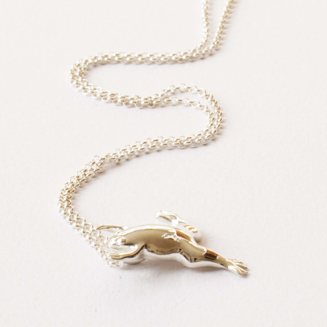 Xenopus African Clawed Frog Pendant in sterling silver by Ontogenie Science Jewelry