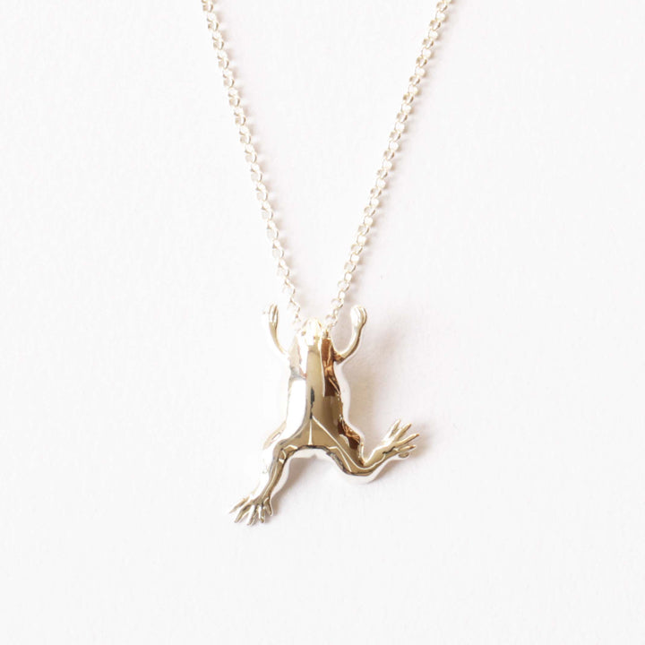 Xenopus African Clawed Frog Pendant in sterling silver by Ontogenie Science Jewelry