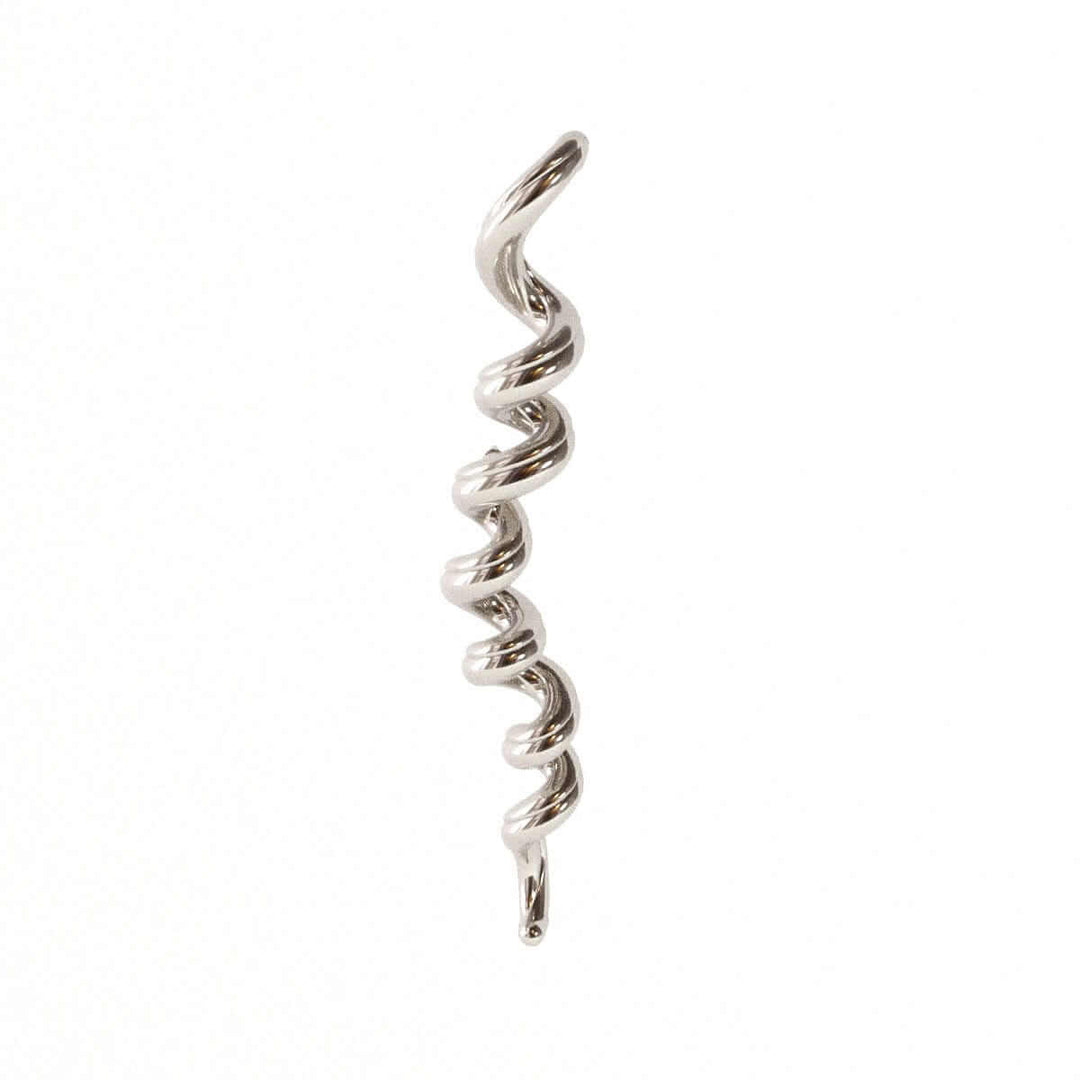 Sterling silver render of Borrelia spirochete lapel pin Ontogenie Science Jewelry
