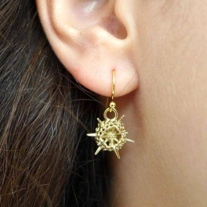Spumellaria Radiolarian Earrings [Ontogenie Science Jewelry] micropaleontology