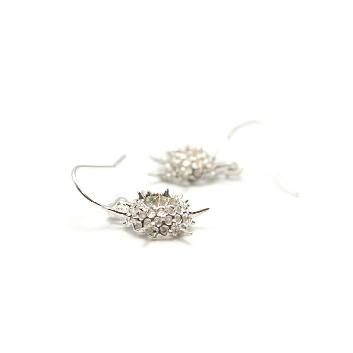 spumellaria radiolaria earrings in sterling silver ontogenie science jewelry