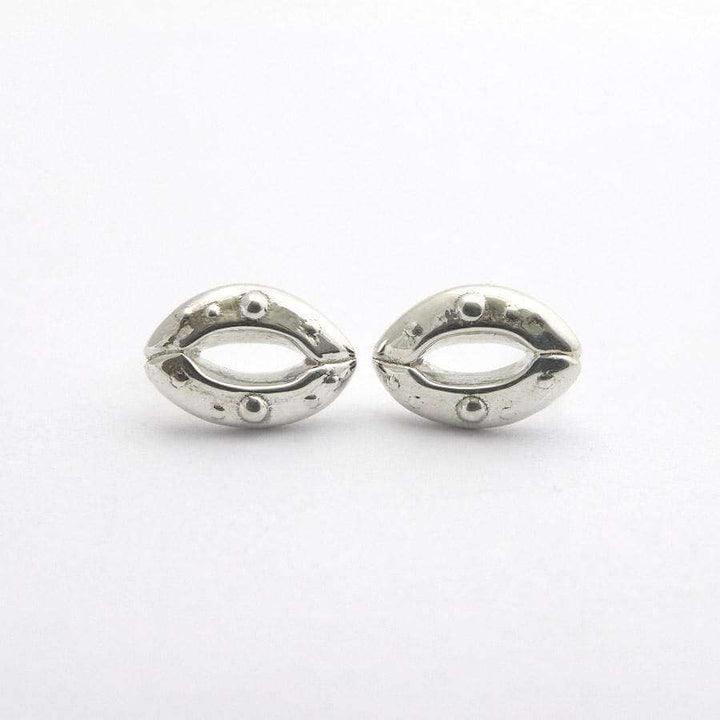 stomata earrings silver ontogenie science jewelry